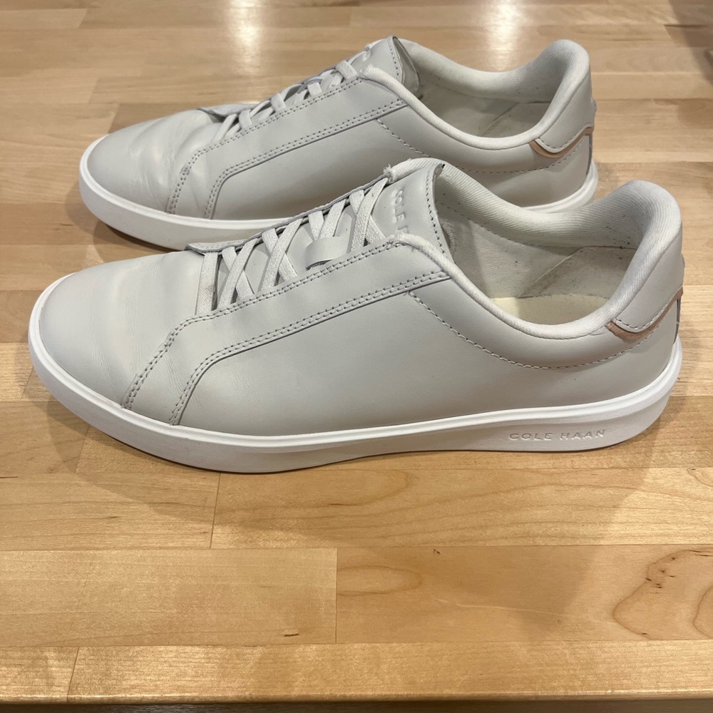 SLIP-ON. Worn once! Cole Haan White Slip-On Sneakers. Original box! - Picture 10 of 14
